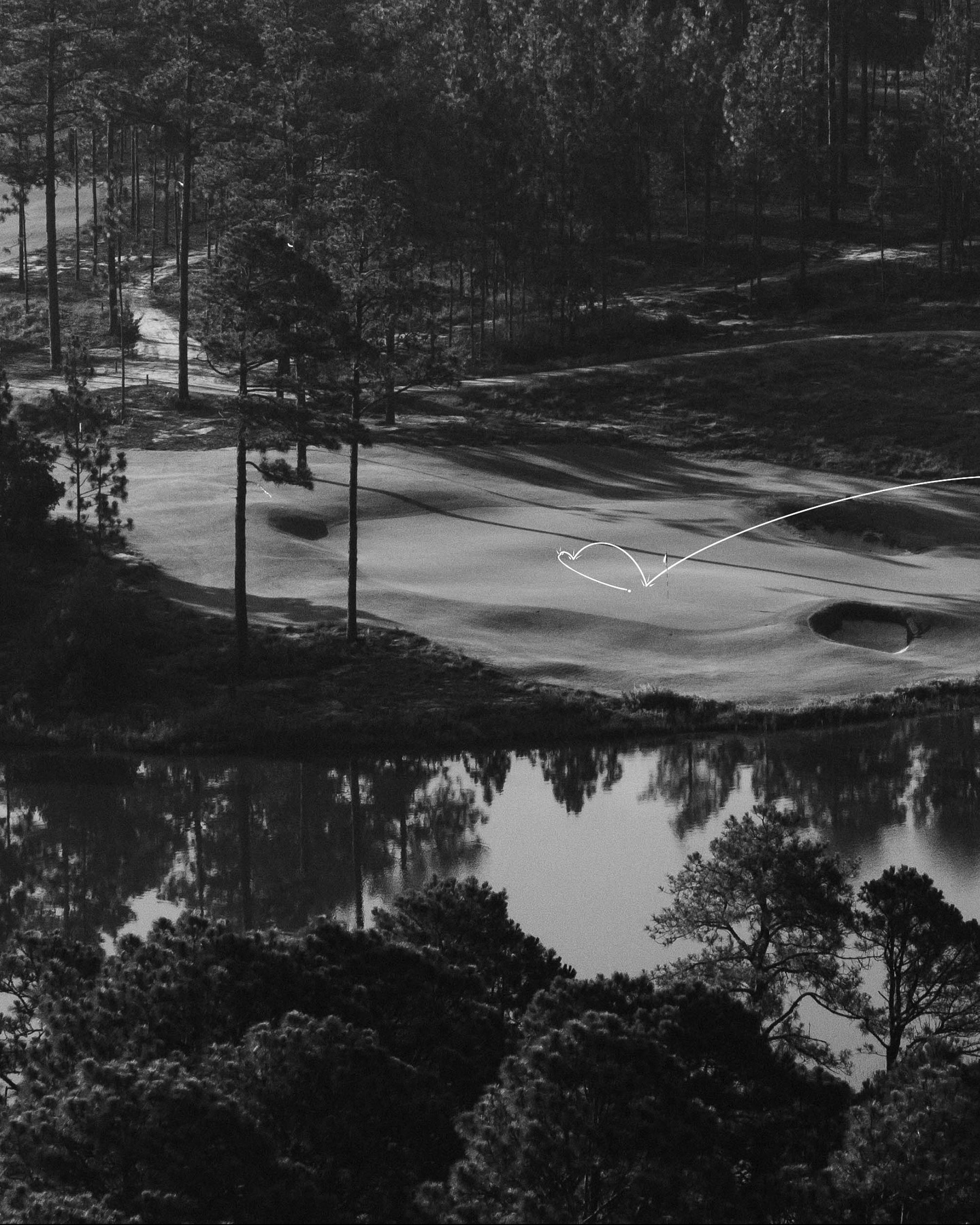 Instagram post with the caption: Built on land that was once a sand mine, Pinehurst No. 10’s natu...